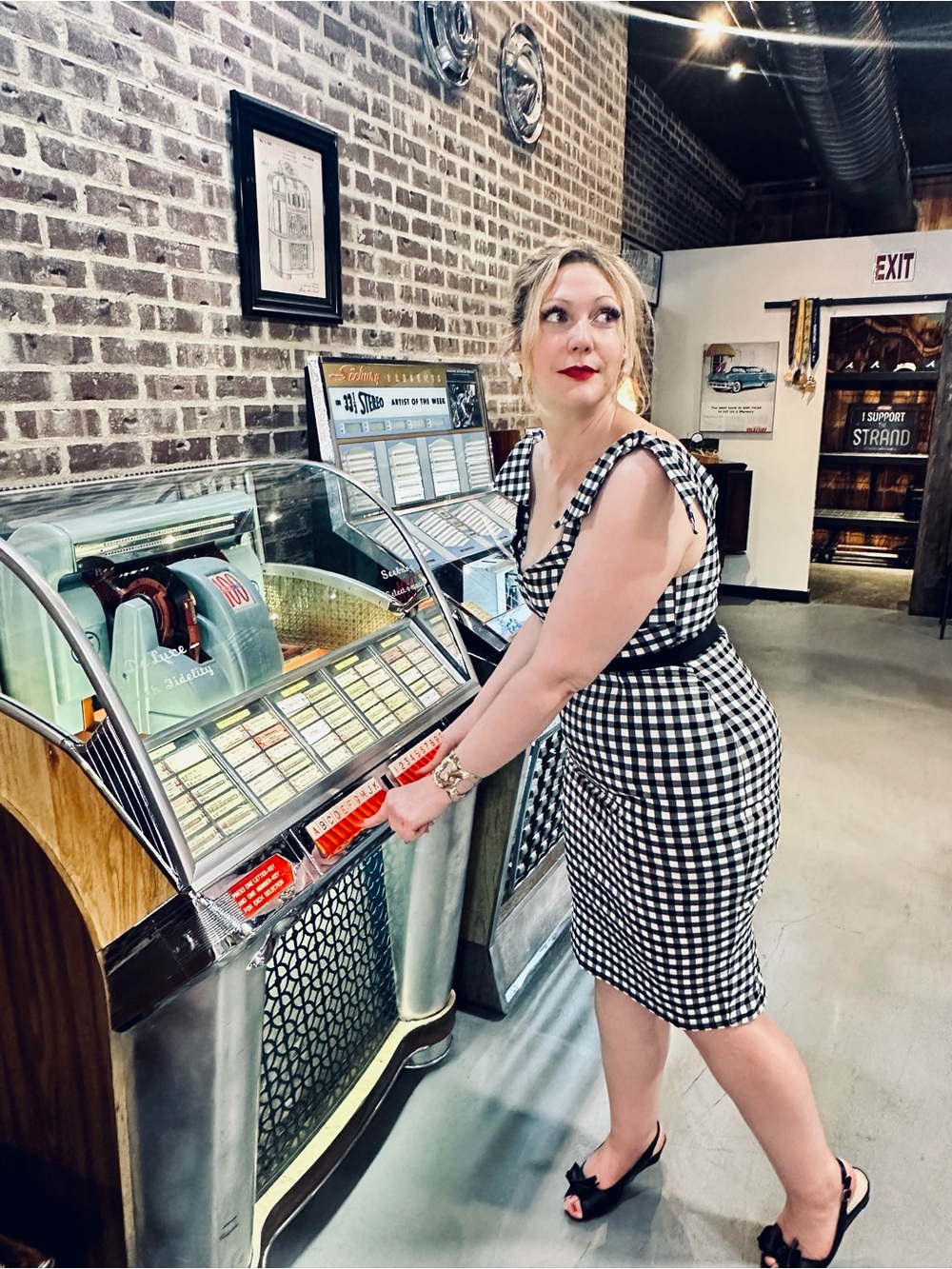 Black & White Gingham Summer Wiggle Dress